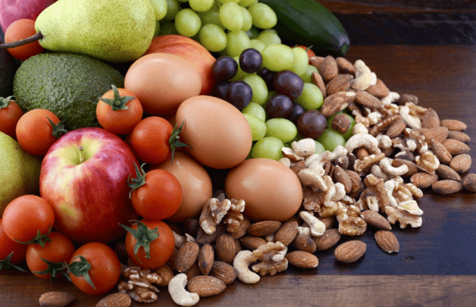 Frutas verduras nueces